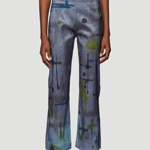 Collina Strada Mariposa Taffeta Pants in Blue S